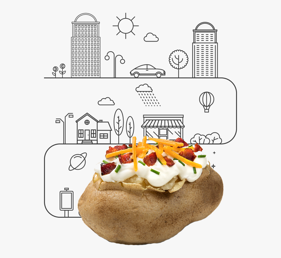 Baked Potato - Illustration, Transparent Clipart