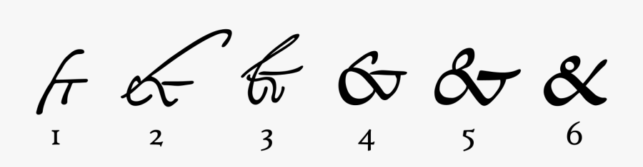 Ampersand History, Transparent Clipart