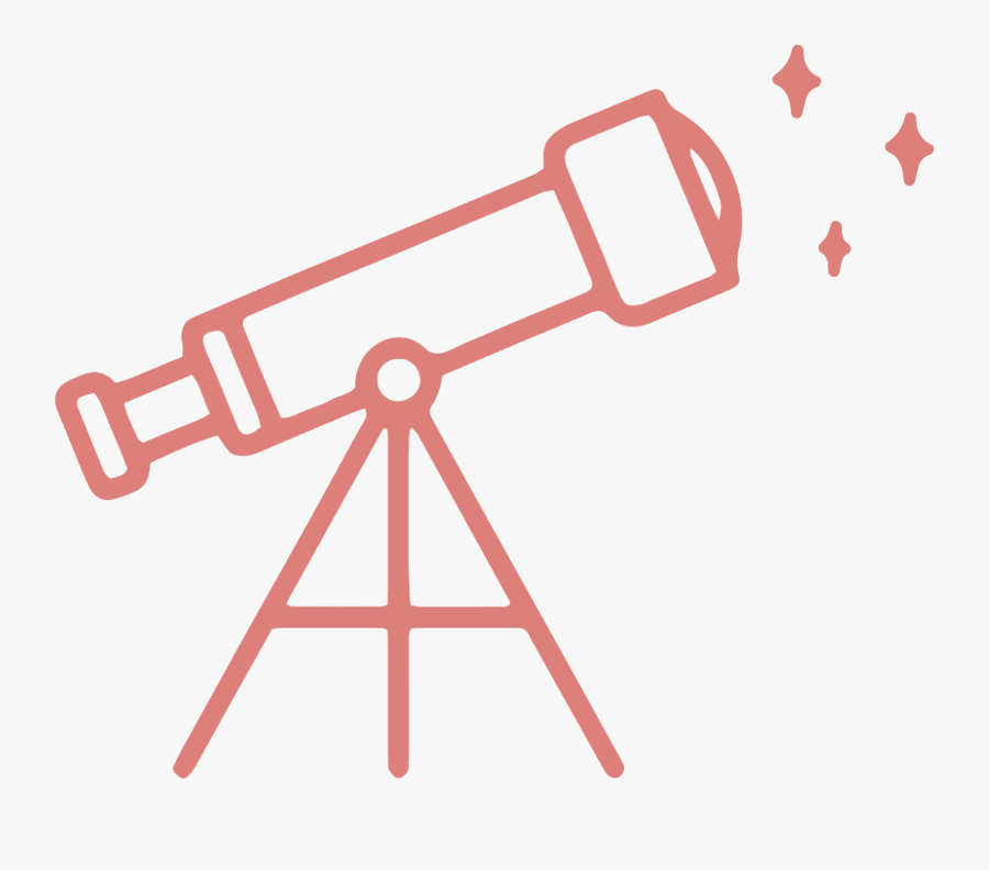 Outline Image Of A Telescope, Transparent Clipart