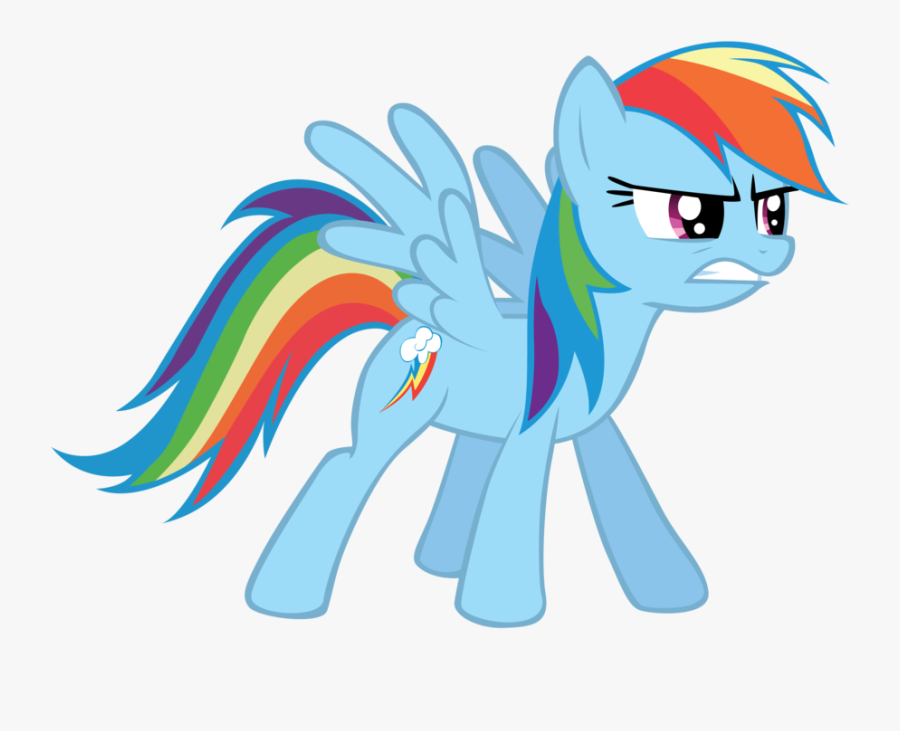 My Little Pony - My Little Pony Rainbow Dash Angry, Transparent Clipart