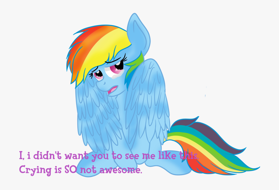 Rainbowtashie, Crying, Pegasus, Pony, Rainbow Dash, - Mlp Rainbow Dash Crying, Transparent Clipart