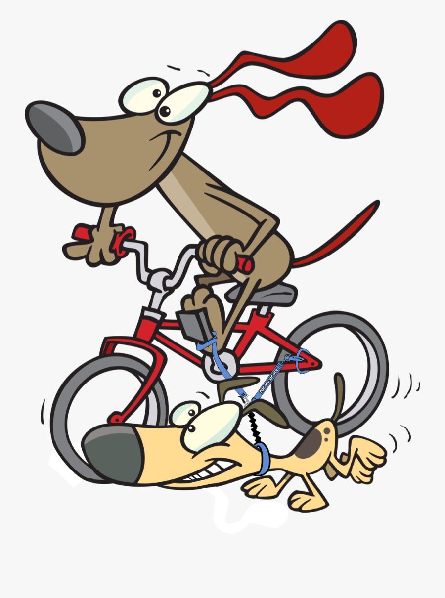 Cartoon Dogs With Doggerjogger - Cartoon Animals Riding A Bike, Transparent Clipart