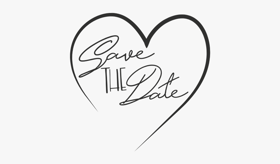 Save The Date Word Art Png File - Save The Date Png, Transparent Clipart