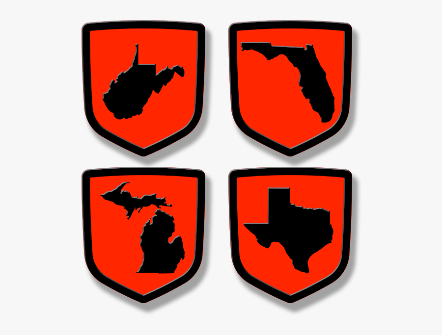 State Outline Tailgate Emblem - Emblem, Transparent Clipart