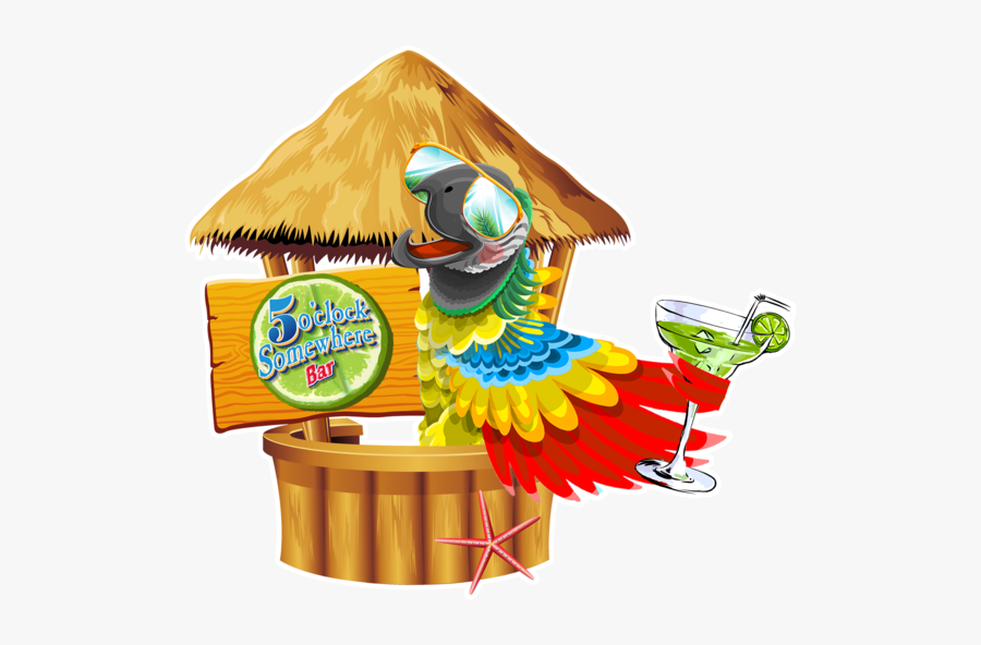 Beach Background Tiki Bar, Transparent Clipart