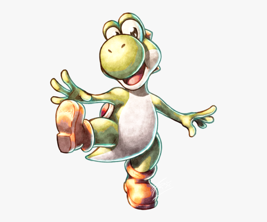 Happy Yoshi Nintendo - Yoshi Art, Transparent Clipart