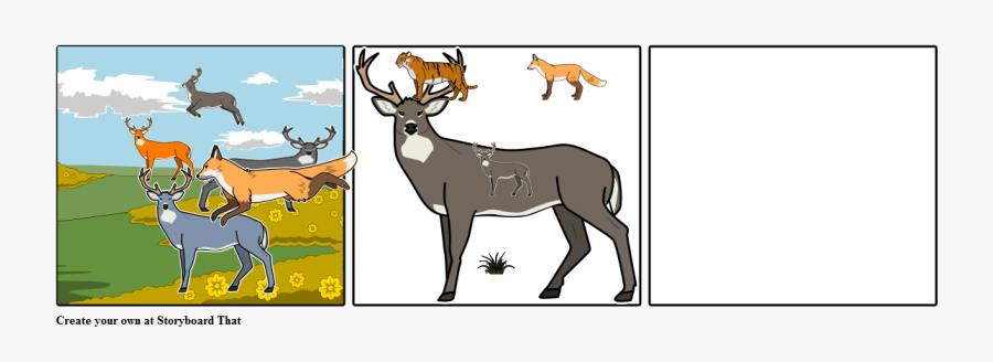 Food Chain With Deers, Transparent Clipart