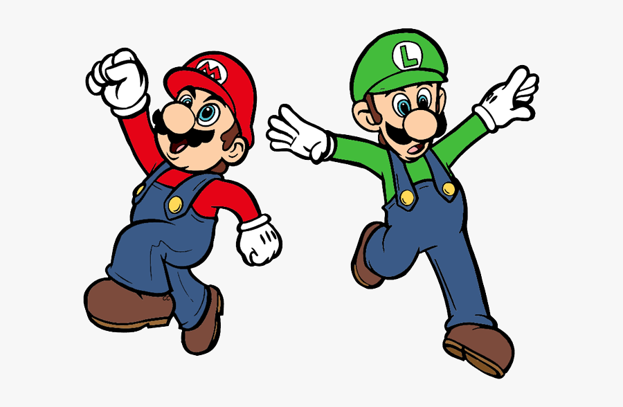 Mario Super Bros Clip Art Cartoon Transparent Png - Mario And Luigi Drawing, Transparent Clipart