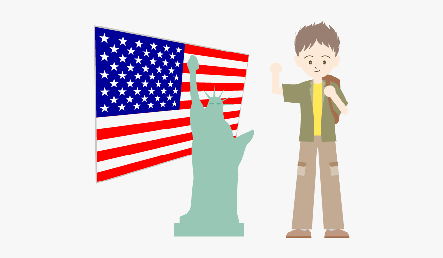 American Flag Over Twin Towers, Transparent Clipart