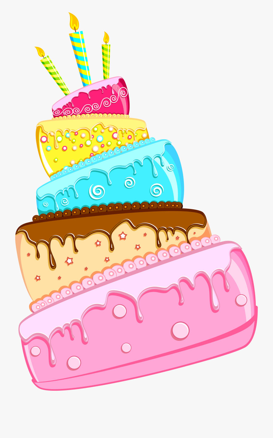 Birthday Cake Stickers Png, Transparent Clipart