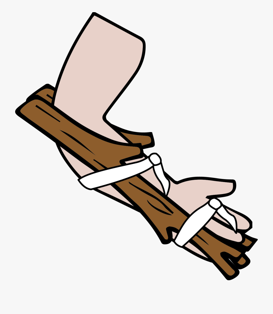 Arm Splint - Stick Splint On Leg, Transparent Clipart