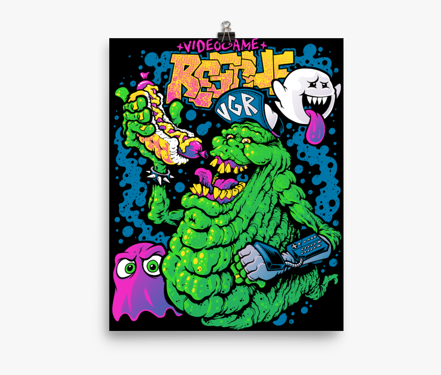 Ghosts Of Our Past Slimer Ghost Busters Poster - Ghost, Transparent Clipart