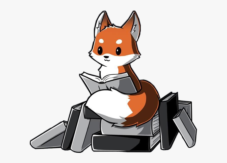 #fox #books #read #sweet #cute #freetoedit - Teeturtle Fox, Transparent Clipart