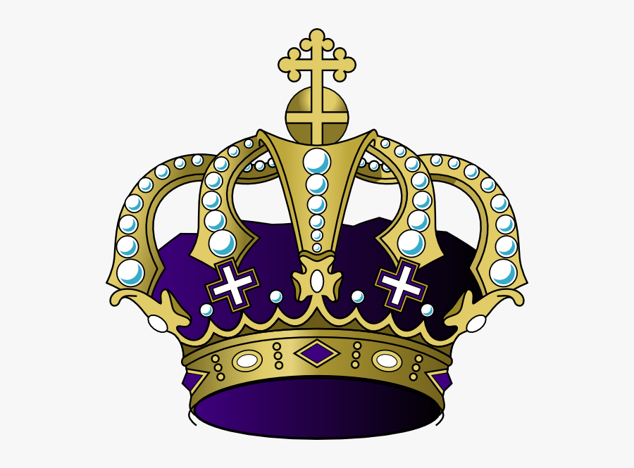 Crown Clip Hat - Purple And Gold Crown Png, Transparent Clipart