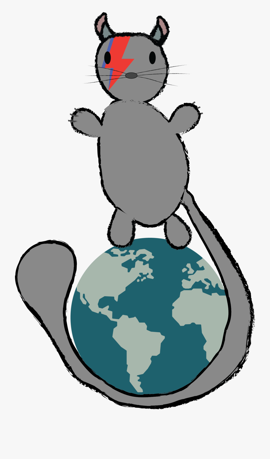 Digital Nomad Bowie Chinchilla - Airplane And Globe Flat Design, Transparent Clipart