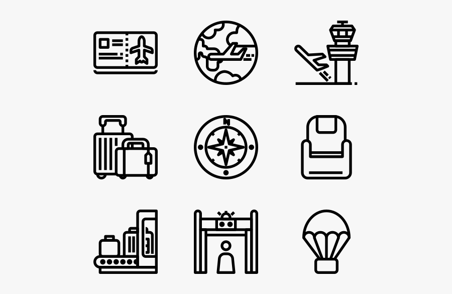 Airplane Icons Free Vector - Museum Icons, Transparent Clipart