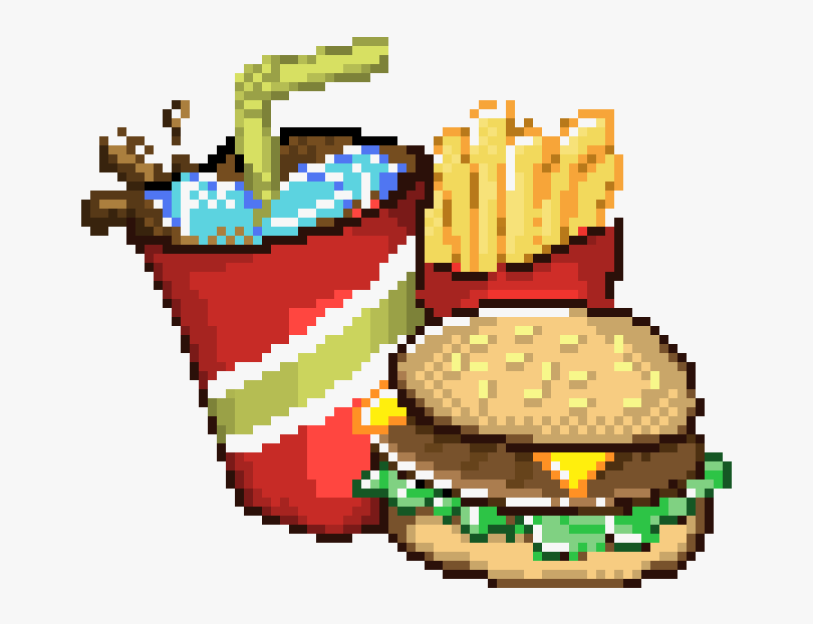 Junk Food Pixel Art, Transparent Clipart