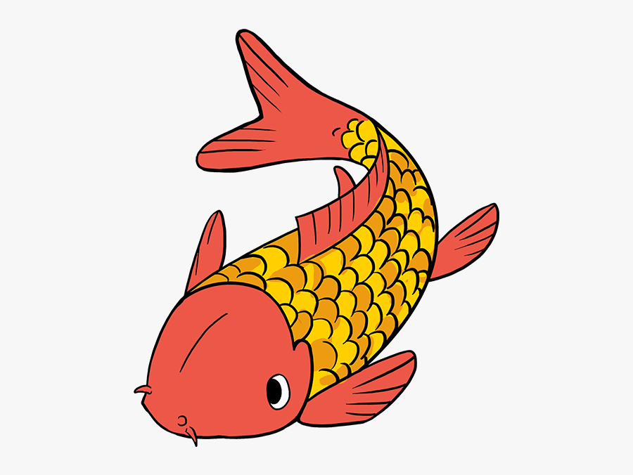 How To Draw Koi Fish - Koi Fish Drawing Easy, Transparent Clipart