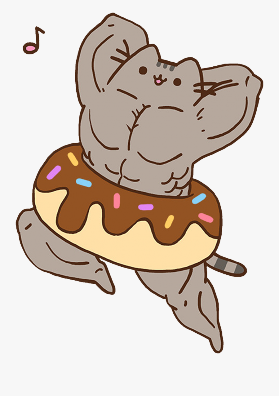 Swole Pusheen - Pusheen Cute, Transparent Clipart