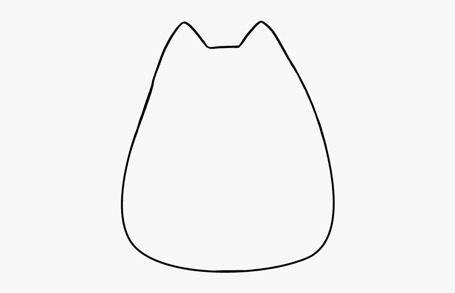 How To Draw Pusheen The Cat - Line Art, Transparent Clipart