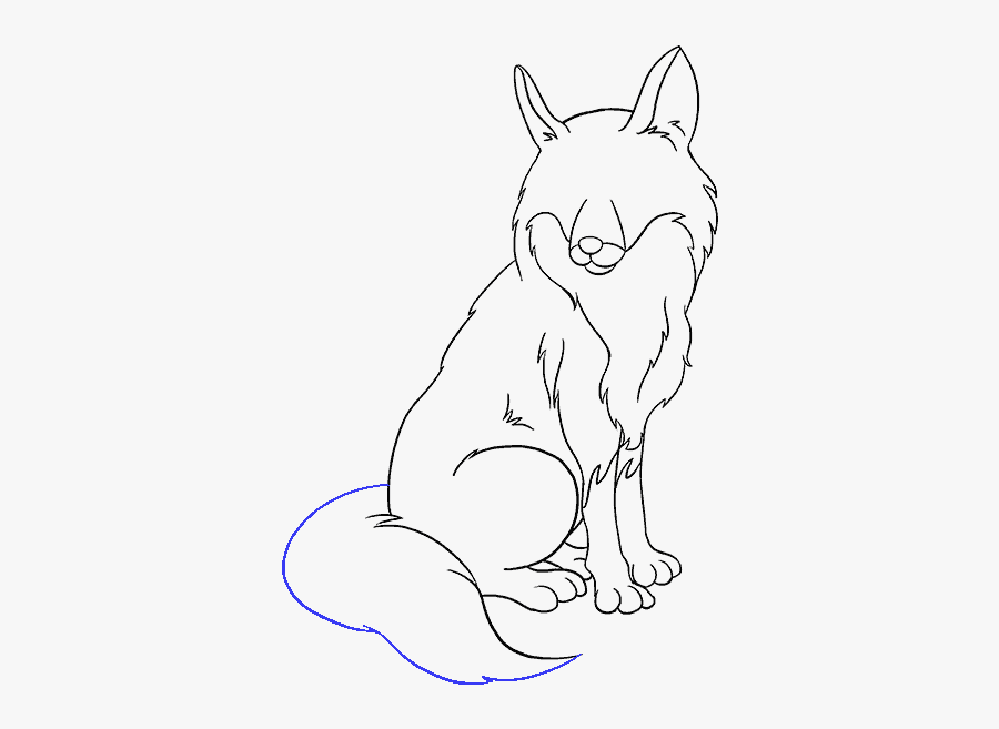 Easy To Draw Arctic Fox Face Baby Foxy Drawing Online - Drawing, Transparent Clipart