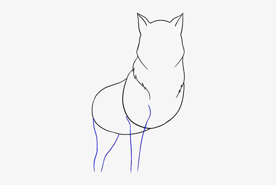 How To Draw Wolf - Line Art, Transparent Clipart