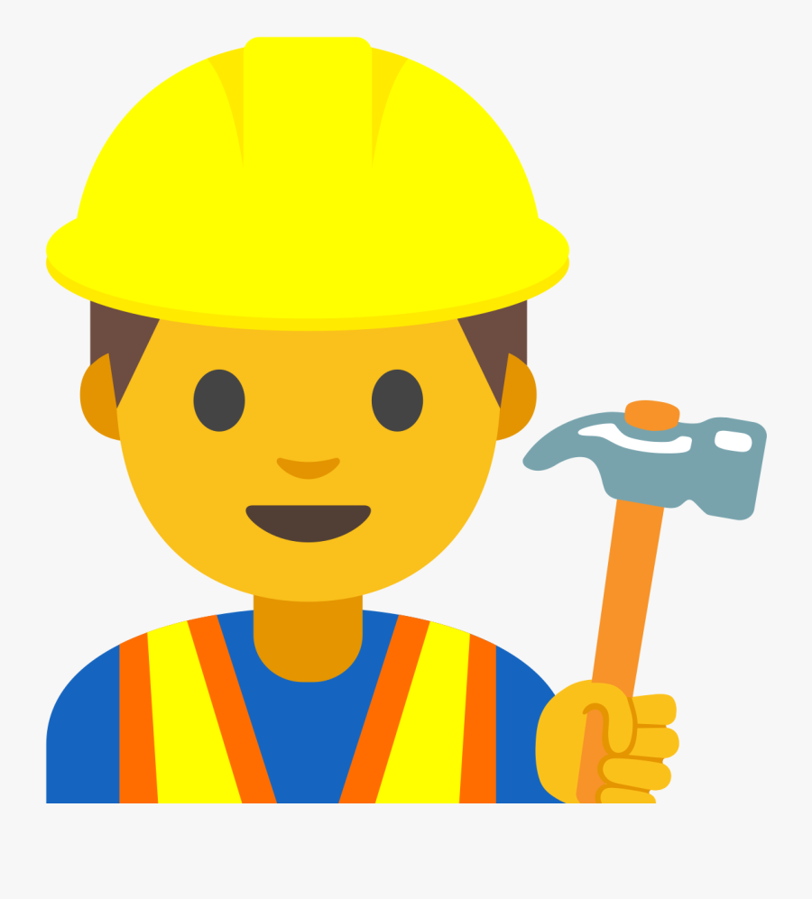 Construction Worker Emoji Png, Transparent Clipart
