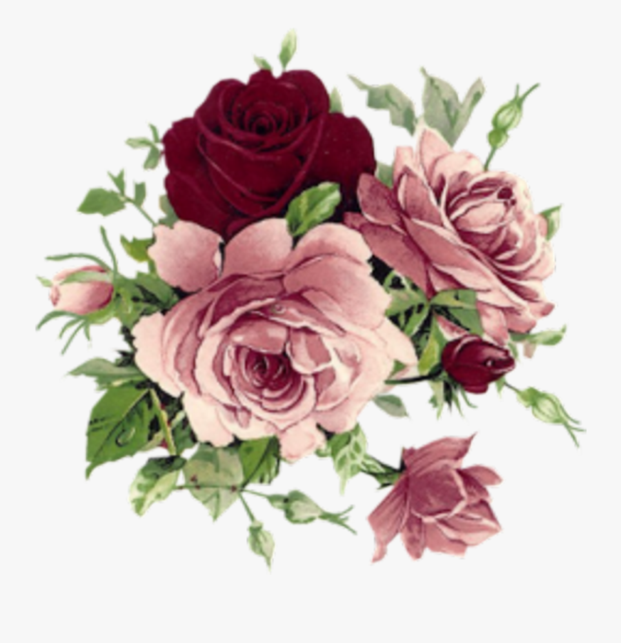 Transparent Tumblr Rose Png - Png Rosas Vintage, Transparent Clipart