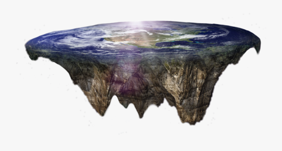 #flatearth #earth #mountain #space #fantasy #flat - Floating Rock Png, Transparent Clipart