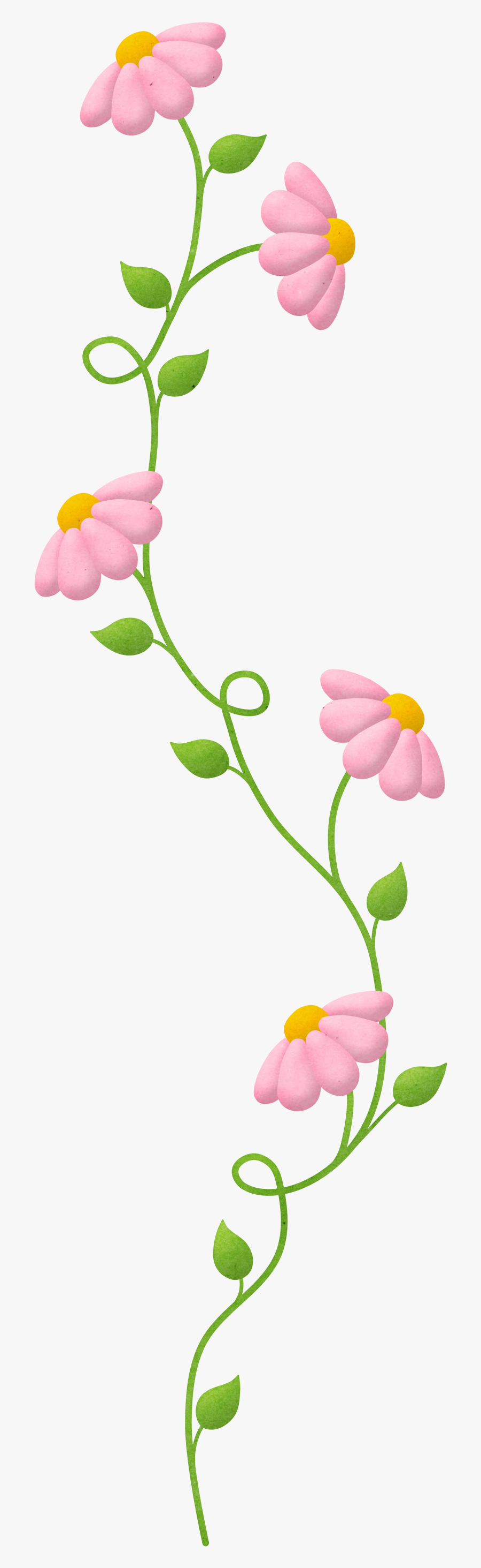 Transparent Stitching Clipart - Clipart Flower Vertical Border, Transparent Clipart