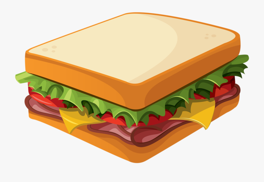 Transparent Party Food Clipart - Transparent Background Sandwich Clipart, Transparent Clipart