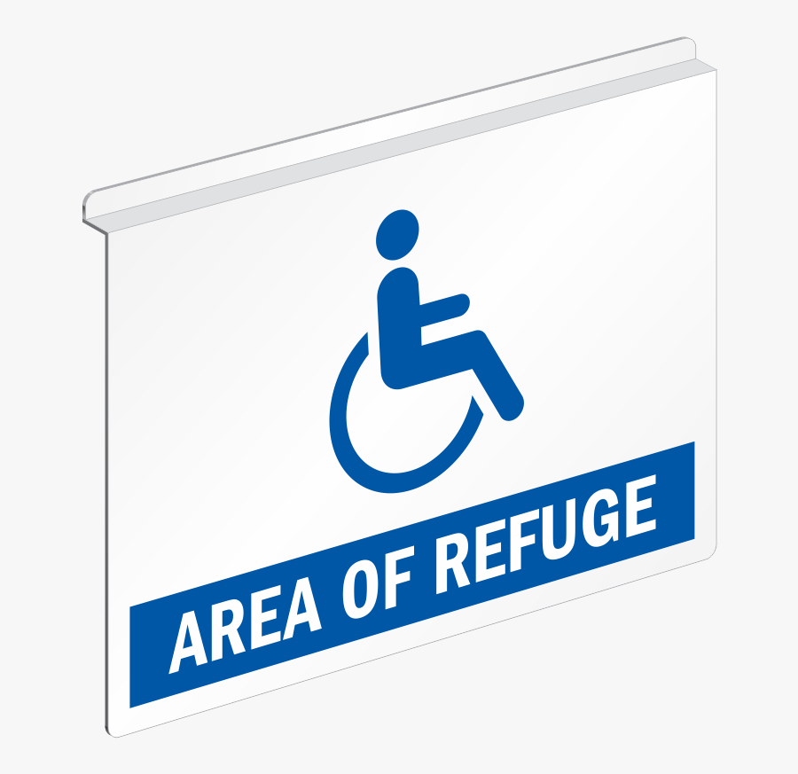 Area Of Refuge Ceiling Sign - Sign, Transparent Clipart