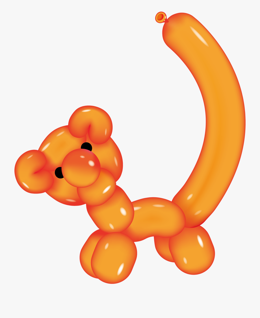 Tiger Balloon Illustration Cartoon - Beginner Easy Balloon Animals, Transparent Clipart