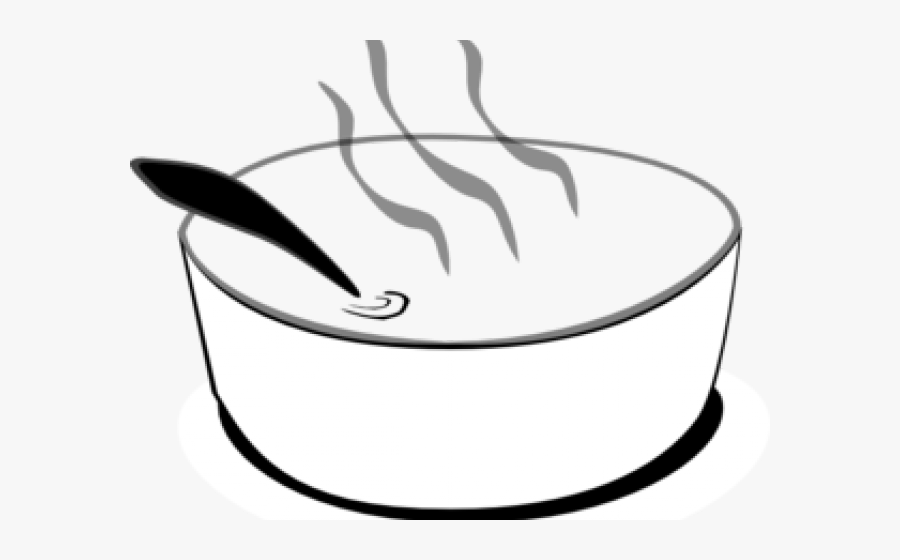 Black And White Clip Art Soup, Transparent Clipart