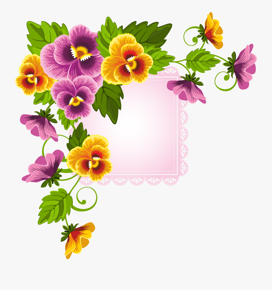 Flower Floral Design Stock Photography - Background Flower Border Design, Transparent Clipart