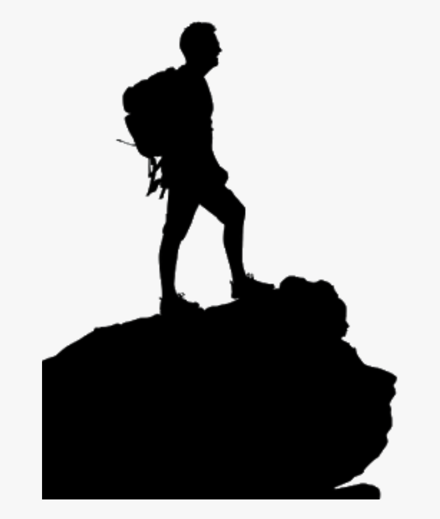 #ftestickers #climber #people #man #silhouette #mountain - Adventure Silhouette, Transparent Clipart