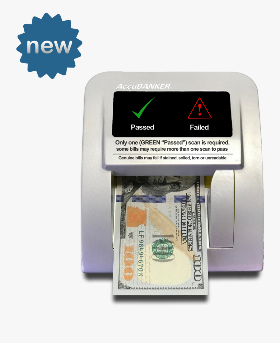 D470 Quadscan 4 Way Counterfeit Detector Front - Accubanker D470, Transparent Clipart