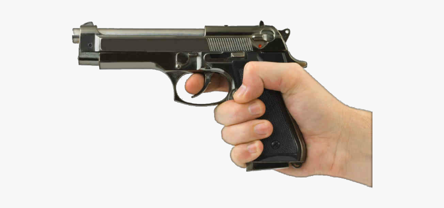 Hand Holding Gun Transparent, Transparent Clipart