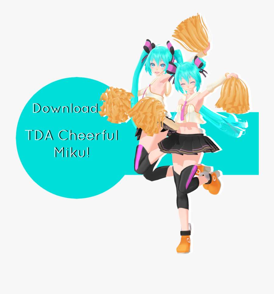Tda Cheerful Miku Download By Ohbey - Mmd Pom Poms Dl, Transparent Clipart