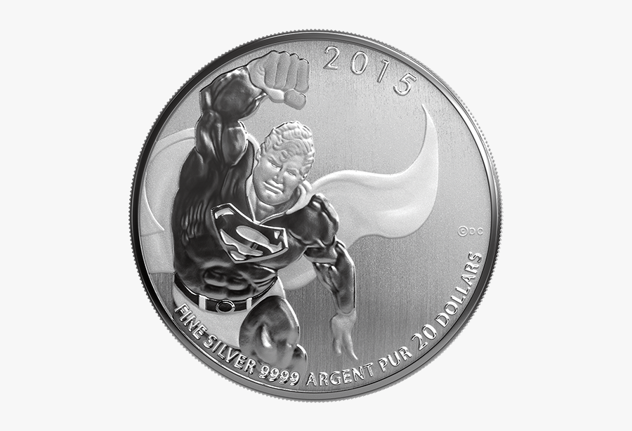 Dime Clipart Silver Dollar - Canadian Silver Superman Coin, Transparent Clipart