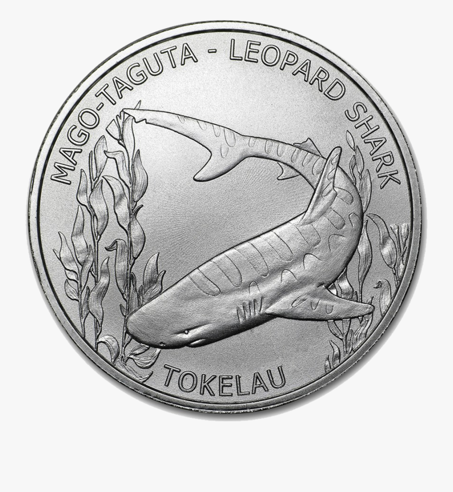 Silver Coin Png - 2018 Silver Tokelau Leopard Shark, Transparent Clipart