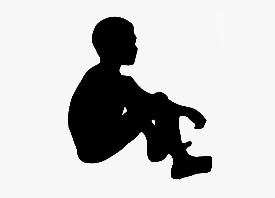 Silhouette Boy Child - Child Crying Silhouette, Transparent Clipart