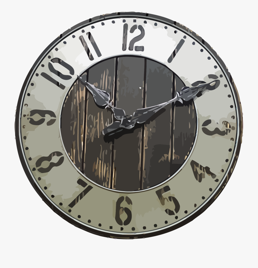 Rustic Large Farmhouse Wall Clock, Transparent Clipart