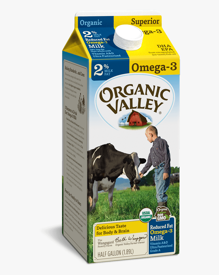 Milk Gallon Png - Organic Valley Milk, Transparent Clipart