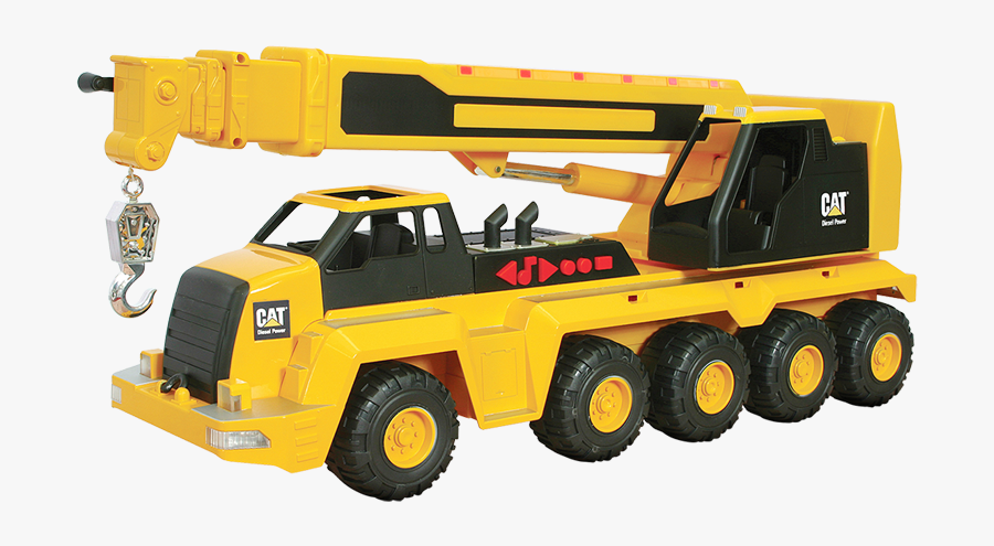 Caterpillar 10 Wheel Crane, Transparent Clipart