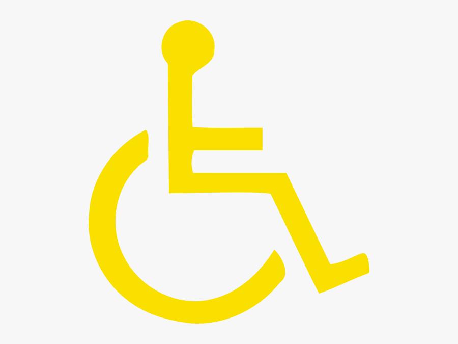Light Yellow Handicapped Symbol Svg Clip Arts - Person With Disability Sign Cr, Transparent Clipart