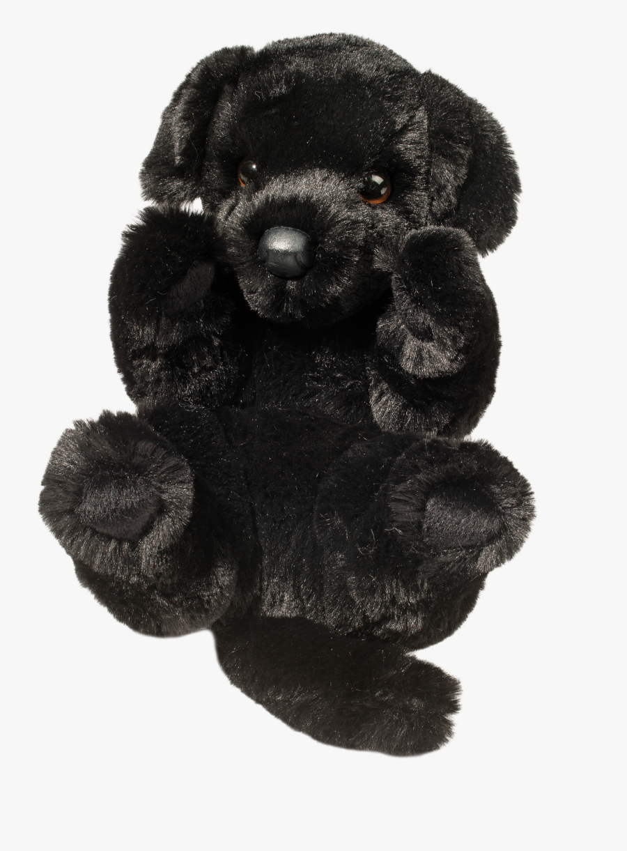 black dog stuffed toy