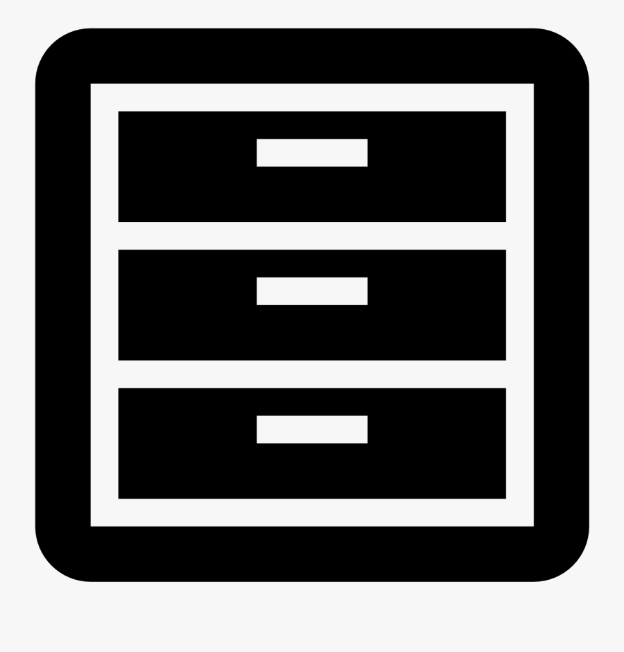 File Cabinets Icon, Transparent Clipart