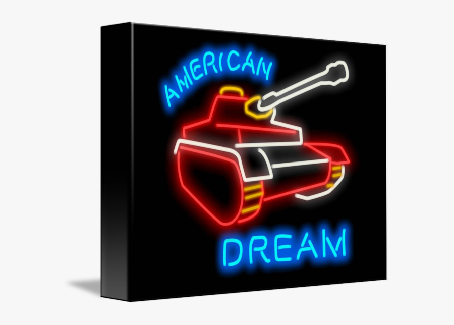 Clip Art American Dream Tank Version - Neon Sign, Transparent Clipart