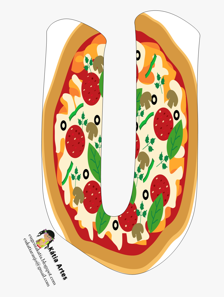 Pizza Clipart Bubble Letter Pin - Pizza Em Desenho Png, Transparent Clipart